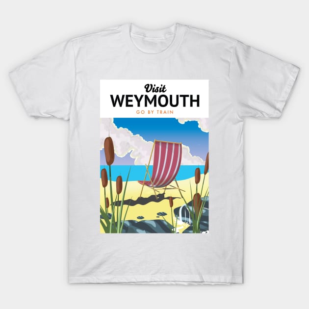 Weymouth seaside travel poster. T-Shirt by nickemporium1